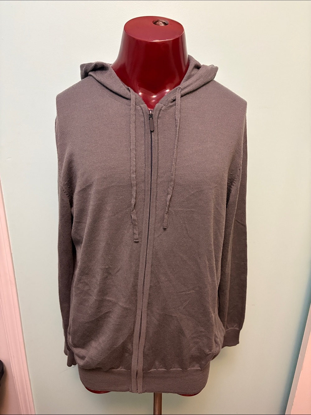 Kenneth Cole Men's Zip-Up Hooded Sweater in Gray